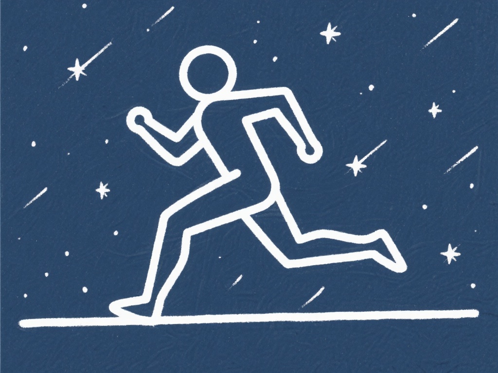 勾勒轮廓：无论是画运动员还是星空，先用简单的几何形